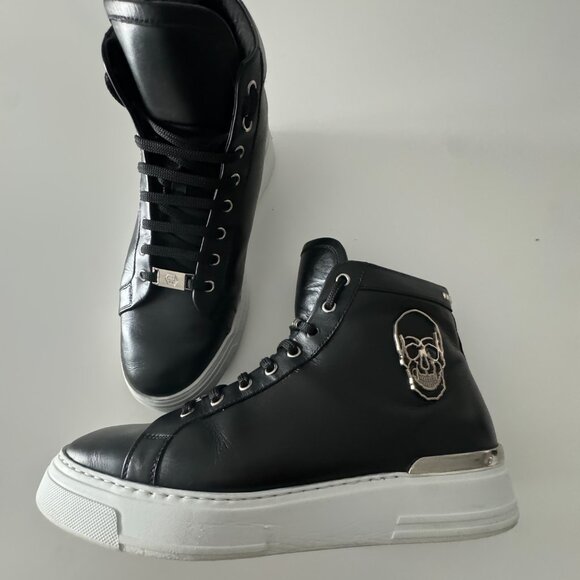 Philipp Plein Hi-Top Sneakers The $kull TM, Size 43 - Picture 10 of 17